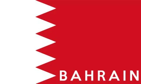 Flag of bahrain Illustrazione stock