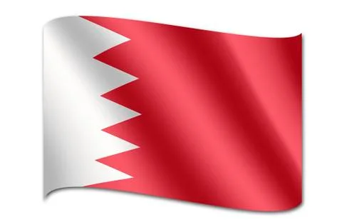 Flag of bahrain Illustrazione stock