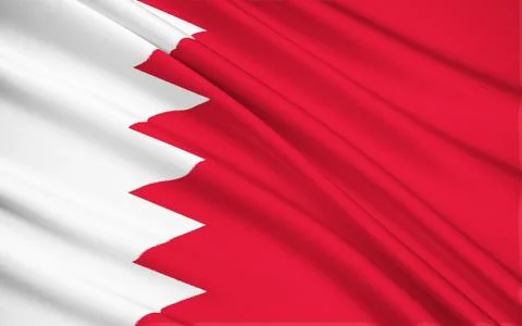 Flag of Bahrain Stock Illustration