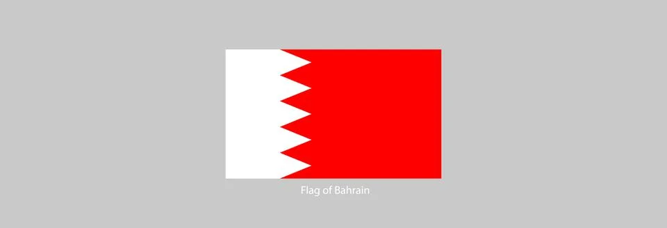 Flag of Bahrain. Stock Illustration