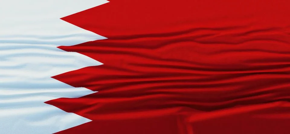 Flag of Bahrain Stock Illustration