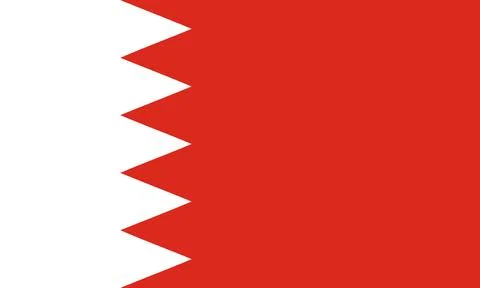 Flag of Bahrain Stock Illustration