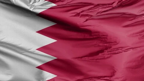 Flag of Bahrain Realistic 3D Stock Footage 121121071