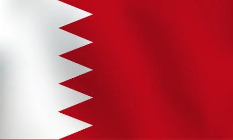 Flag of Bahrain - Vector Illustration Stock Illustration