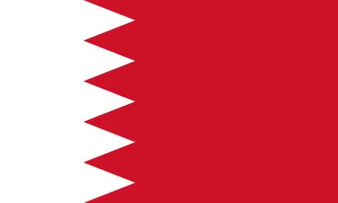 Flag Bahrain. Vector illustration Stock Illustration