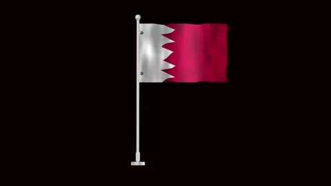 Flag of Bahrain waving Stock Footage 318784350