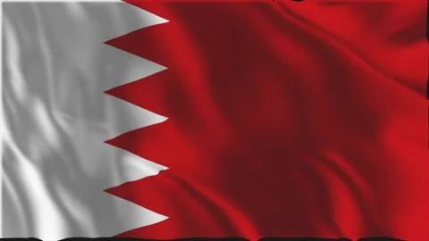 Flag of Bahrain waving slowly Stock-Footage 337959460