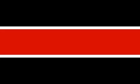 Flag of Baltic Prussian Revivalists  Black, White, and Blue Banner of Neo-P.. Stock Illustration