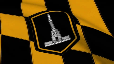 Flag of Baltimore City Loop Stock Footage 241156234