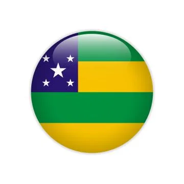 Flag Bandeira de Sergipe on button Stock-Illustration