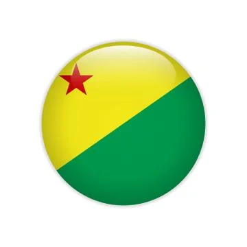 Flag Bandeira do Acre on button Stock Illustration