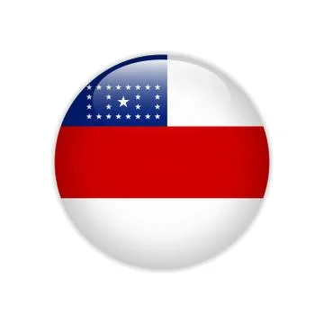 Flag Bandeira do Amazonas on button Illustrazione stock