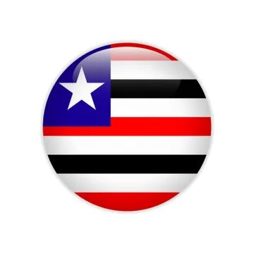 Flag Bandeira do Maranhao on button Illustrazione stock