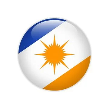 Flag Bandeira do Tocantins on button Stock Illustration