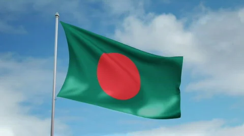 Flag of Bangladesh 스톡 동영상 435265