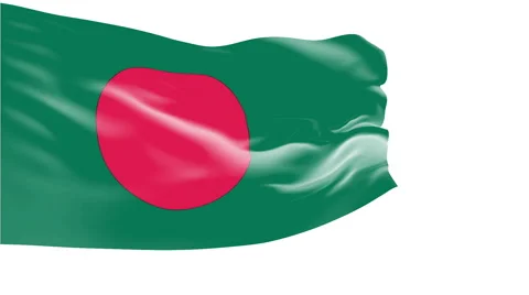 Flag of Bangladesh Stock Footage 1050692