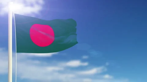 Flag of Bangladesh Video stock 1053978