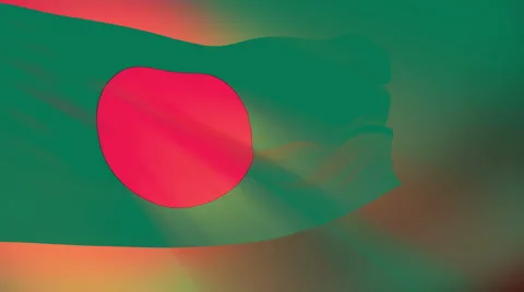 Flag of Bangladesh Video stock 1054014