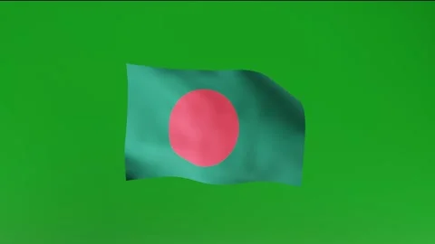 Flag of Bangladesh Stock Footage 162025798