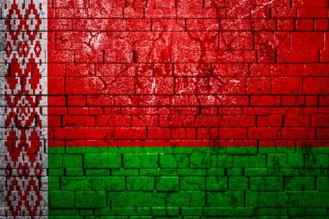 Flag  banner on  stone texture background. Foto stock