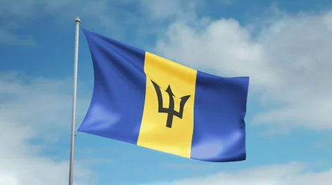 Flag of Barbados  스톡 동영상 435259
