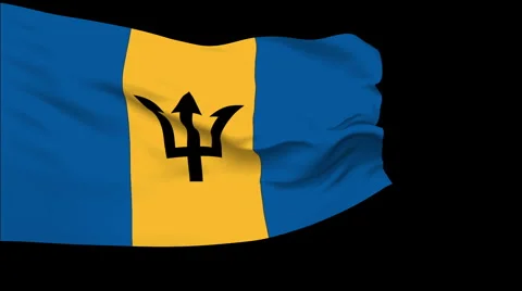 Flag of Barbados Stock Footage 1054061