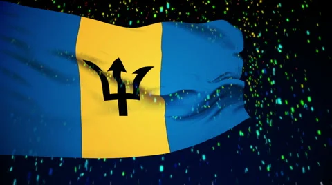 Flag of Barbados Video stock 1054072