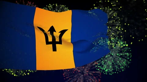 Flag of Barbados Video stock 1054088