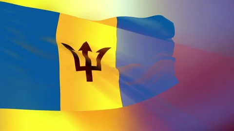 Flag of Barbados Video stock 1054116