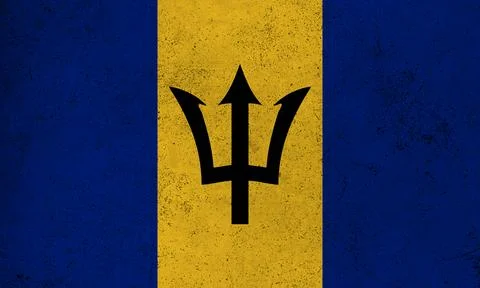 Flag Barbados grunge texture Illustrazione stock