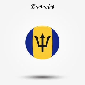 Flag of Barbados icon Stock Illustration