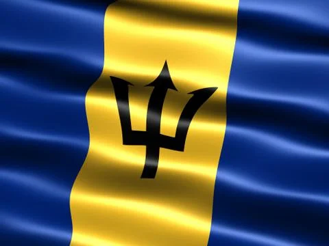Flag of Barbados Иллюстрация
