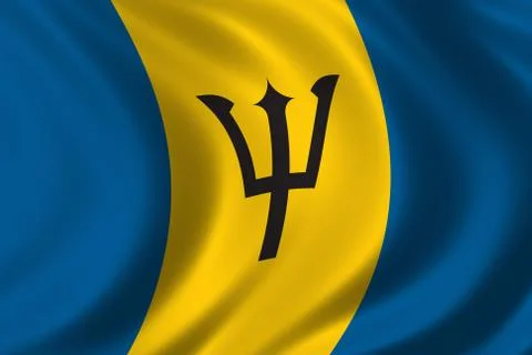 Flag of Barbados Stock Illustration