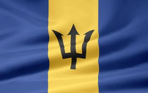 Flag of Barbados Stock Illustration