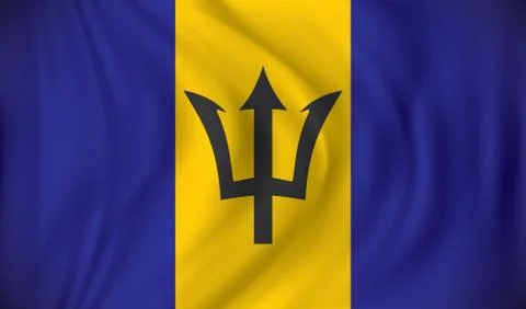 Flag of Barbados Stock Illustration
