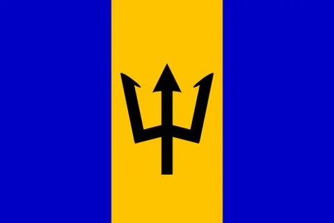Flag of Barbados Stock Illustration