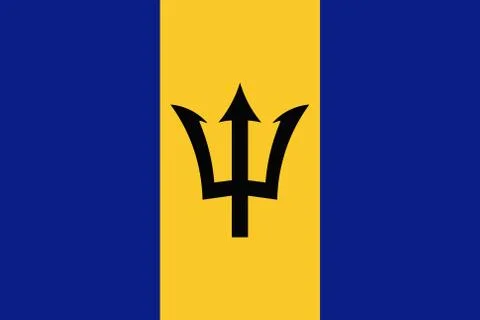 Flag of Barbados Stock Illustration