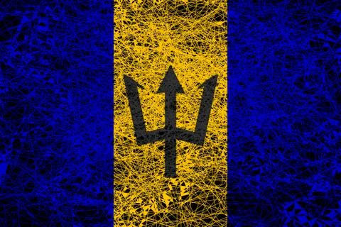 Flag of Barbados. Stock Illustration