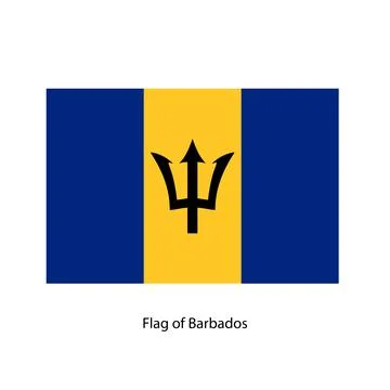 Flag of Barbados. Stock Illustration