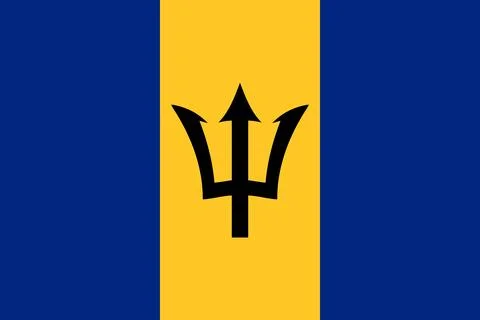 Flag of Barbados Stock Illustration
