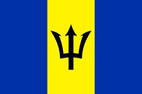 Flag of Barbados Stock Illustration