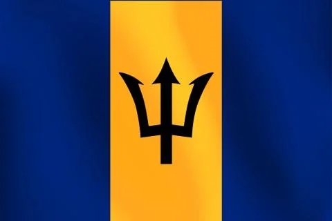 Flag of Barbados - Vector Illustration Stock Illustration