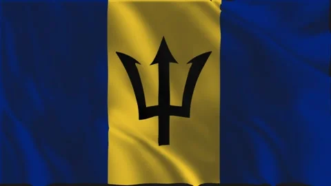 Flag of Barbados waving slowly Stock-Footage 339621824