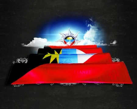 Flag Barbuda quality designer flag Stock Illustration