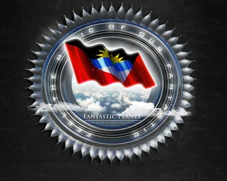 Flag Barbuda quality designer flag Stock Illustration