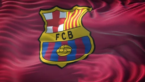 Flag of Barcelona Loop Stock Footage 104691309