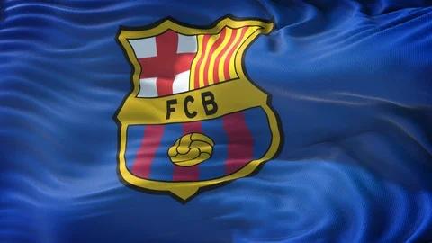 Flag of Barcelona Loop Stock Footage 104692549