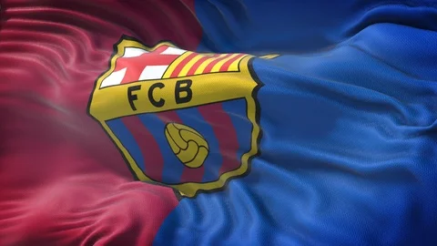 Flag of Barcelona Loop Stock Footage 104783118