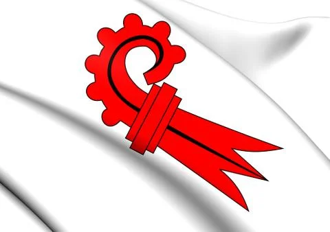 Flag of basel-landschaft Stock Illustration