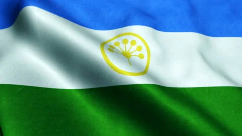 Flag of Bashkortostan - Seamless Looping 스톡 동영상 206152819